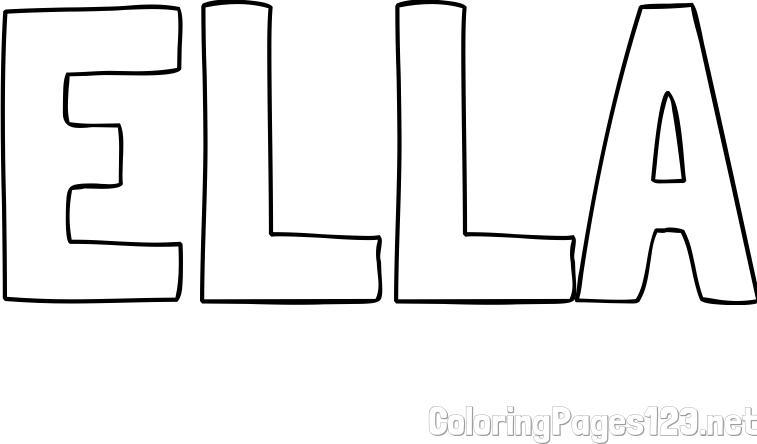ELLA Coloring Page