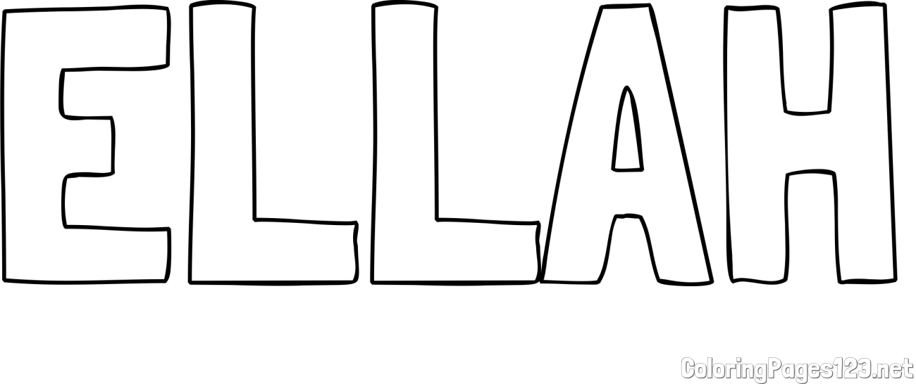ELLAH Coloring Page