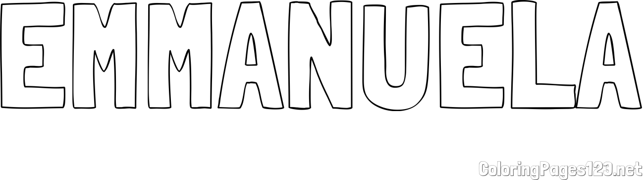 EMMANUELA Coloring Page