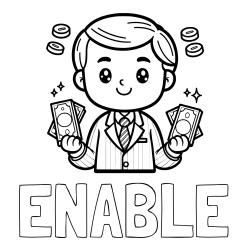 Online Created Coloring Page - ENABLE Coloring Page and Coloring Page of a Banker