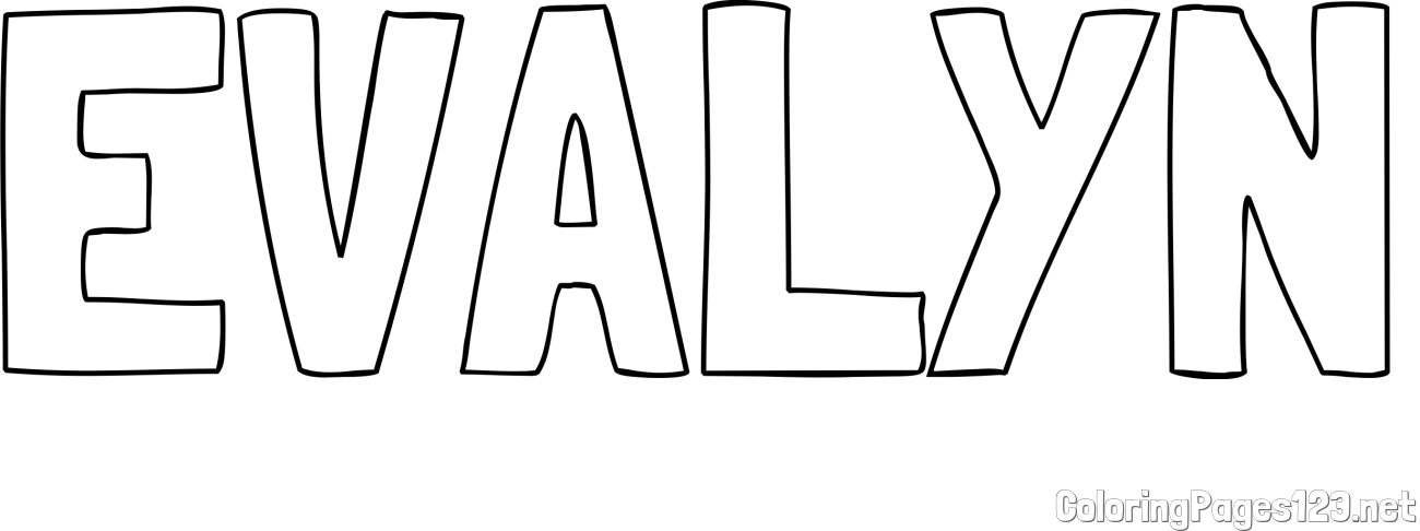 EVALYN Coloring Page