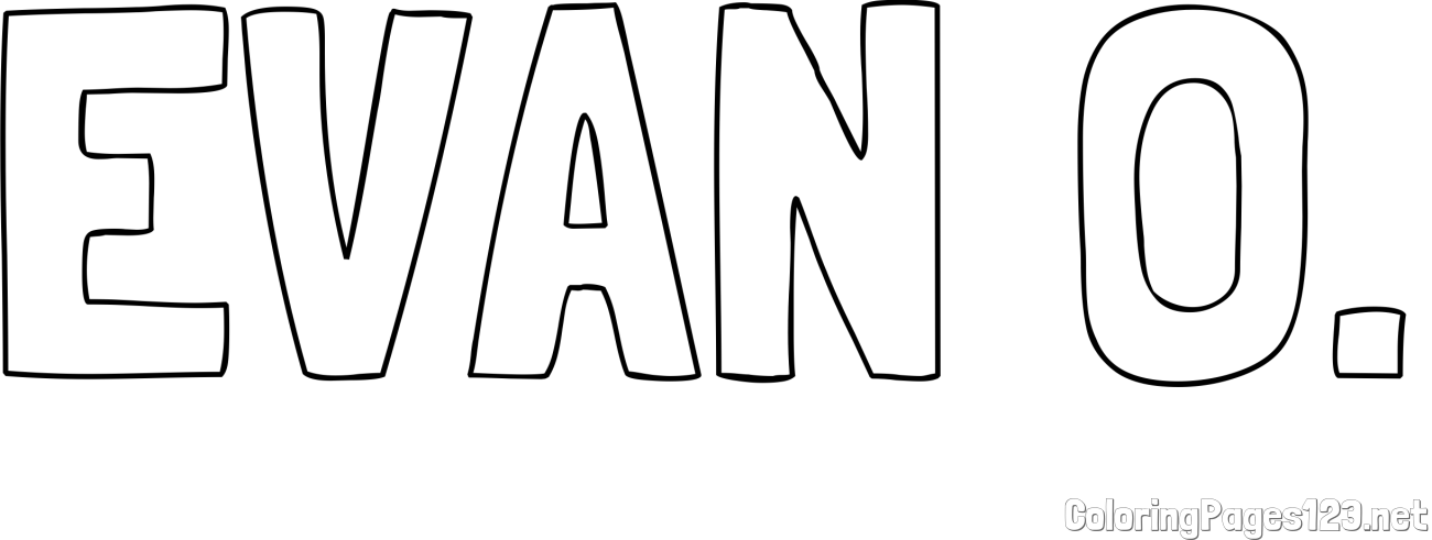 EVAN O. Coloring Page