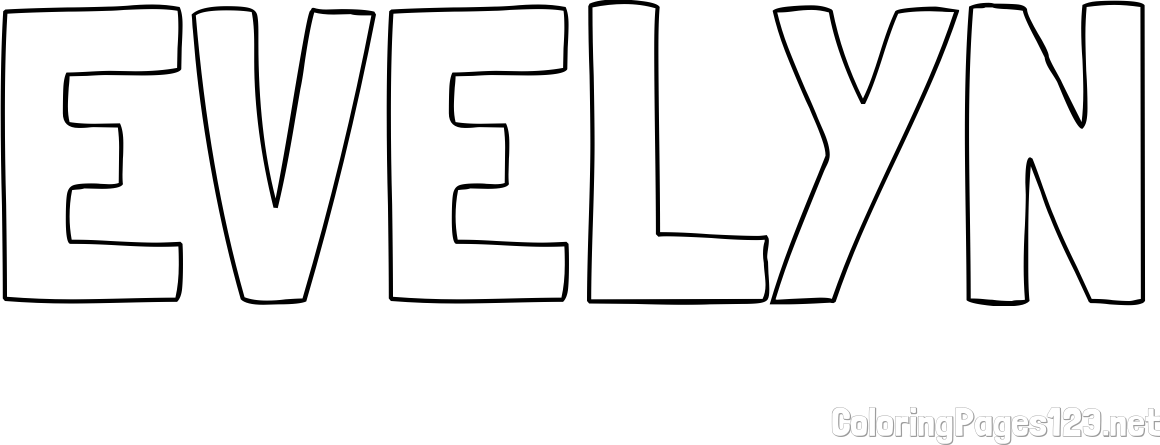 EVELYN Coloring Page