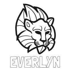 Online Created Coloring Page - EVERLYN Coloring Page and Abstract Lion Face Coloring Page