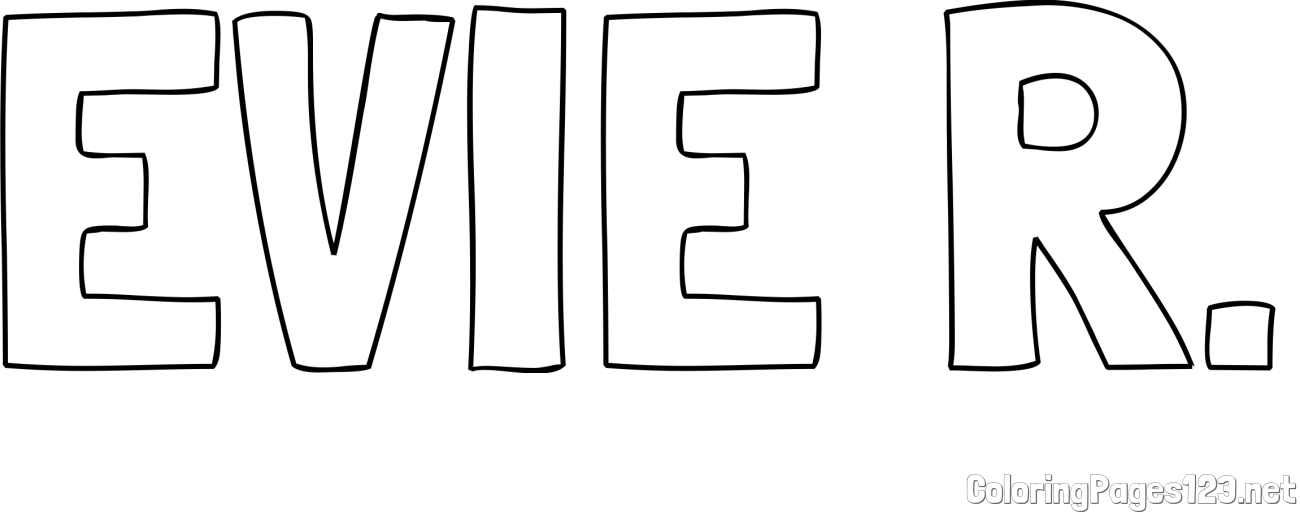 EVIE R. Coloring Page