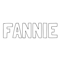 Online Created Coloring Page - FANNIE Coloring Page