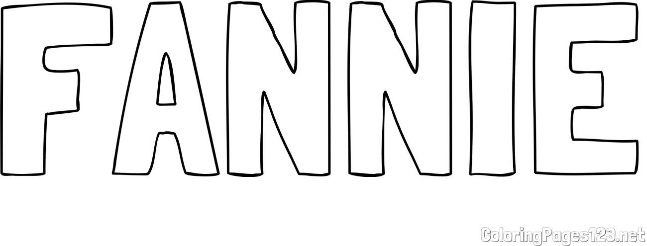 FANNIE Coloring Page