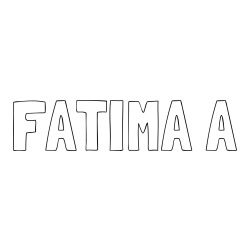Online Created Coloring Page - FATIMA A Coloring Page