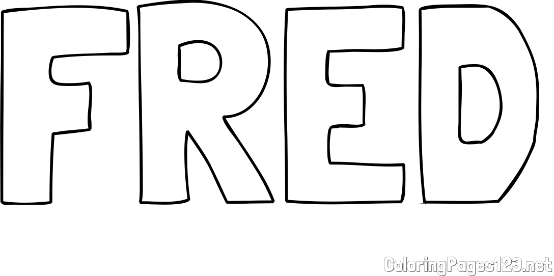 FRED Coloring Page