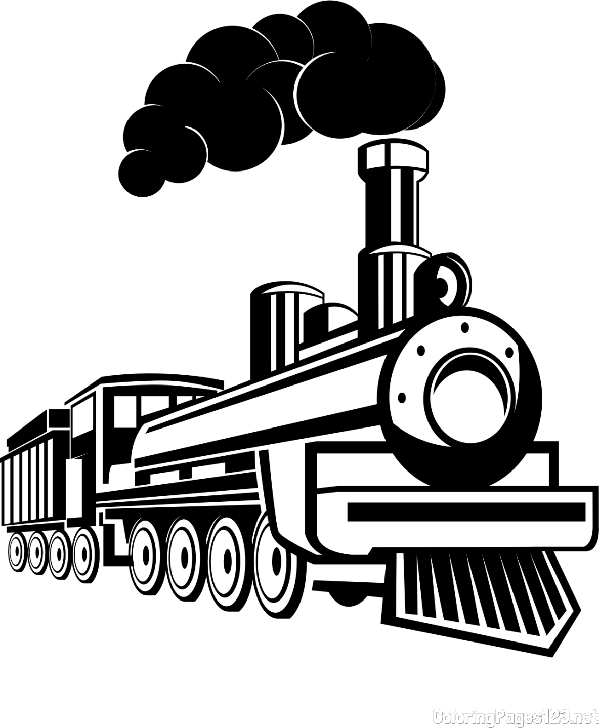Freight Locomotive Coloring Page