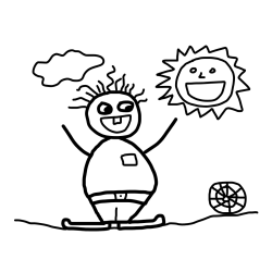 Funny Clown Playing With a Ball