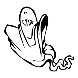 Funny Ghost Coloring Page for Kids