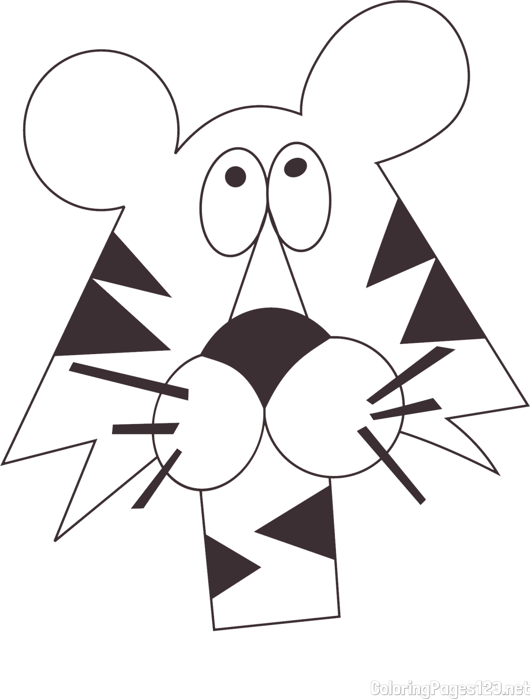 Funny Tiger Coloring Page