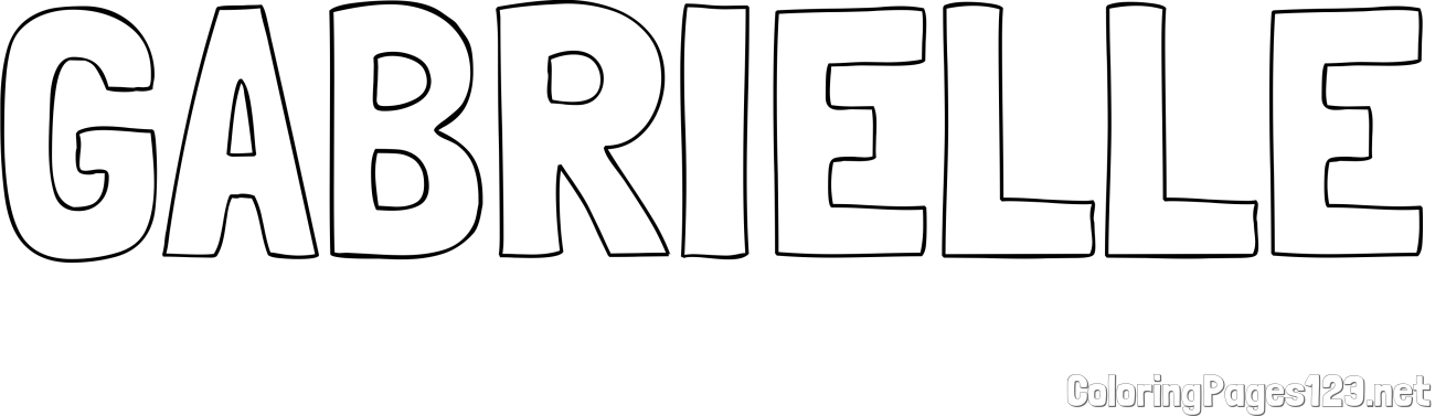 GABRIELLE Coloring Page