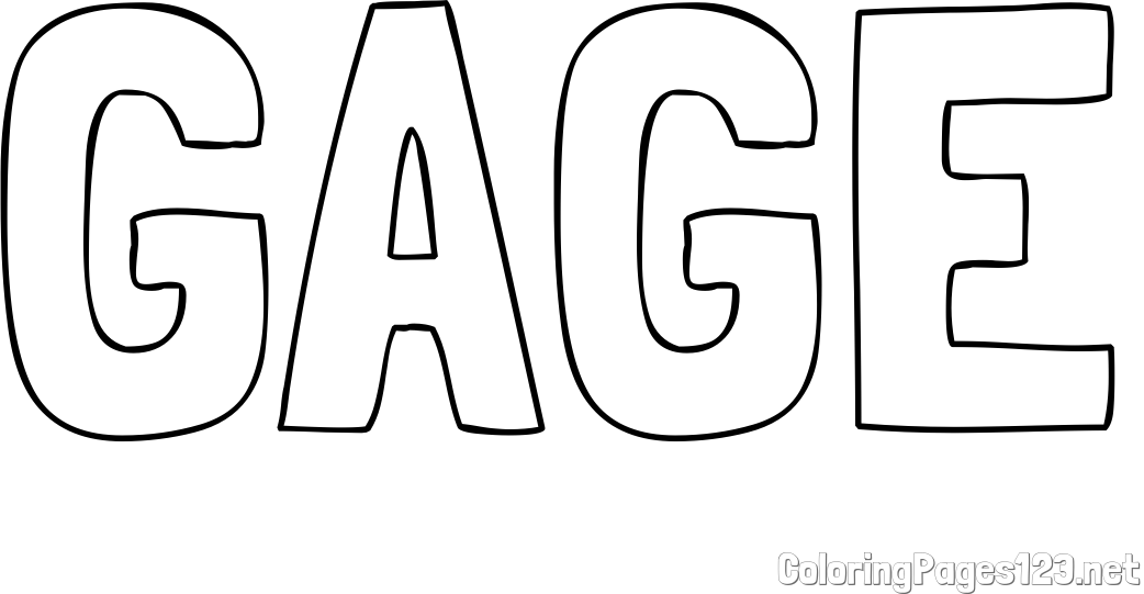 GAGE Coloring Page