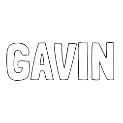 Online Created Coloring Page - GAVIN Coloring Page