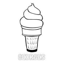 Online Created Coloring Page - GEORGES Coloring Page and Ice Cream Coloring Page