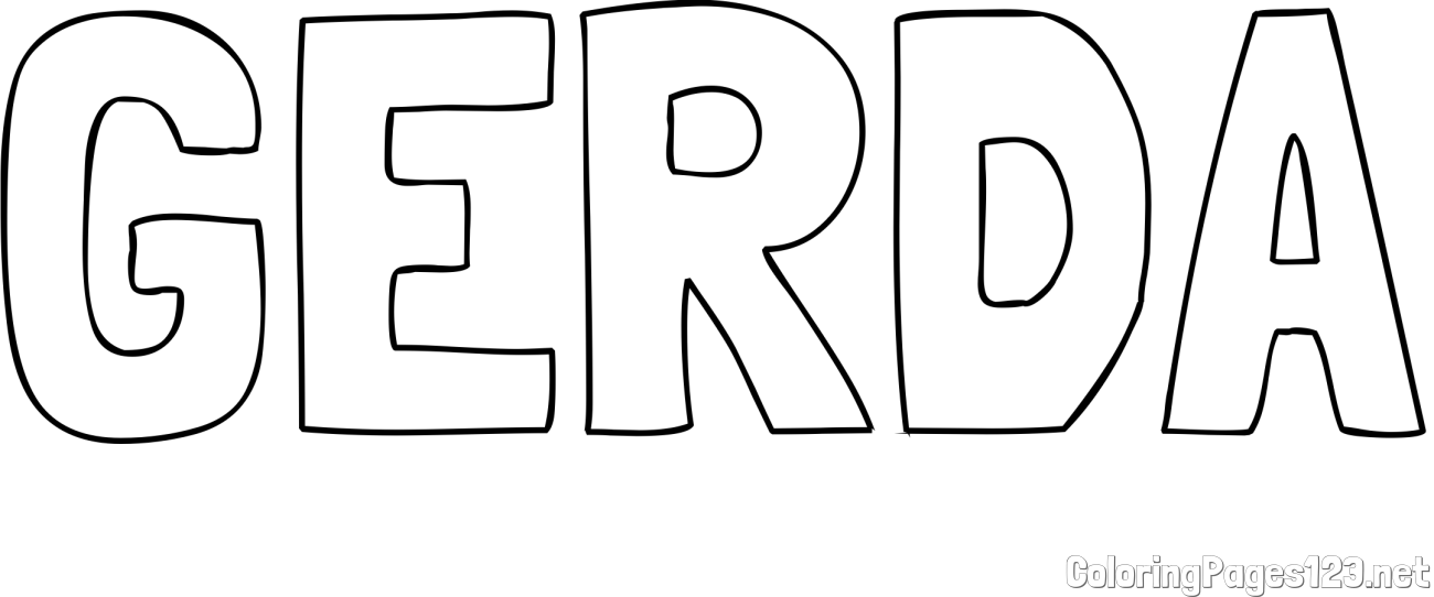 GERDA Coloring Page