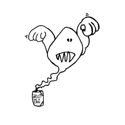 Ghost from a Can Coloring Page