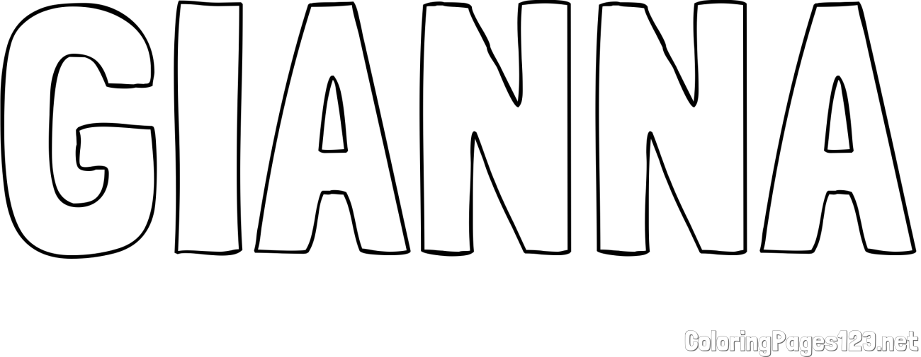 GIANNA Coloring Page