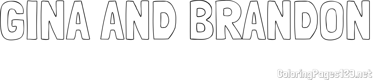 GINA AND BRANDON Coloring Page