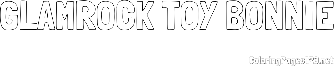 GLAMROCK TOY BONNIE Coloring Page