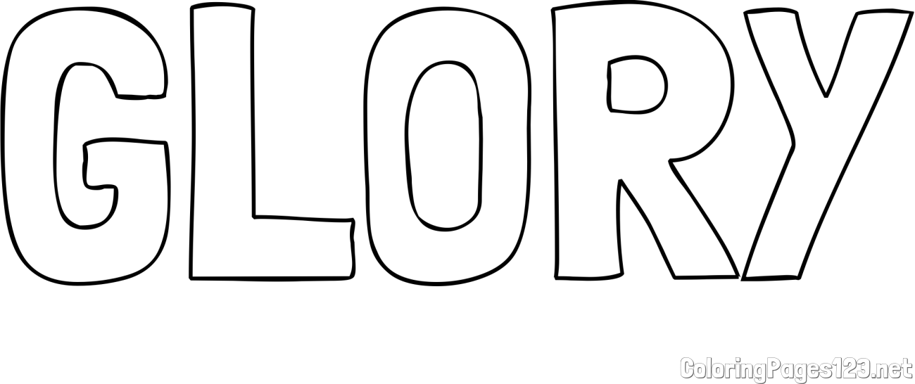 GLORY Coloring Page