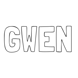 Online Created Coloring Page - GWEN Coloring Page