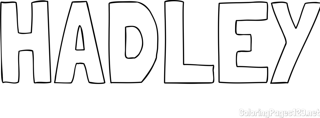 HADLEY Coloring Page