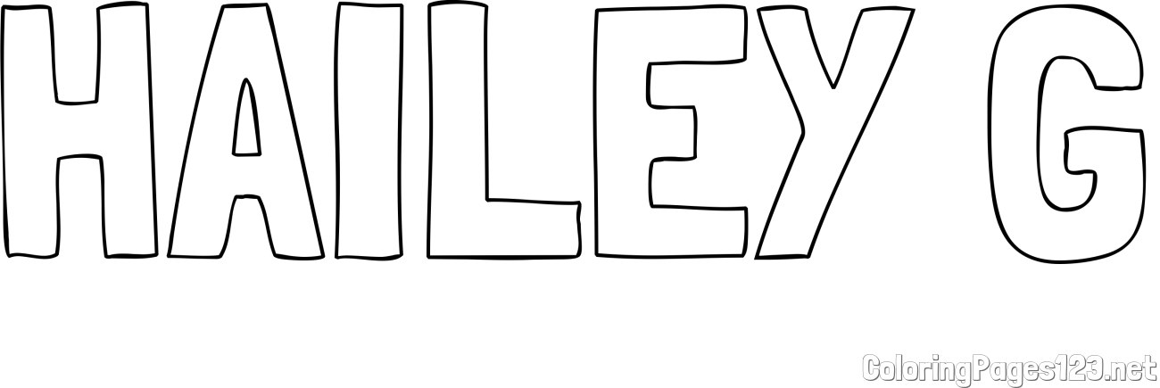 HAILEY G Coloring Page