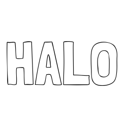 Online Created Coloring Page - HALO Coloring Page