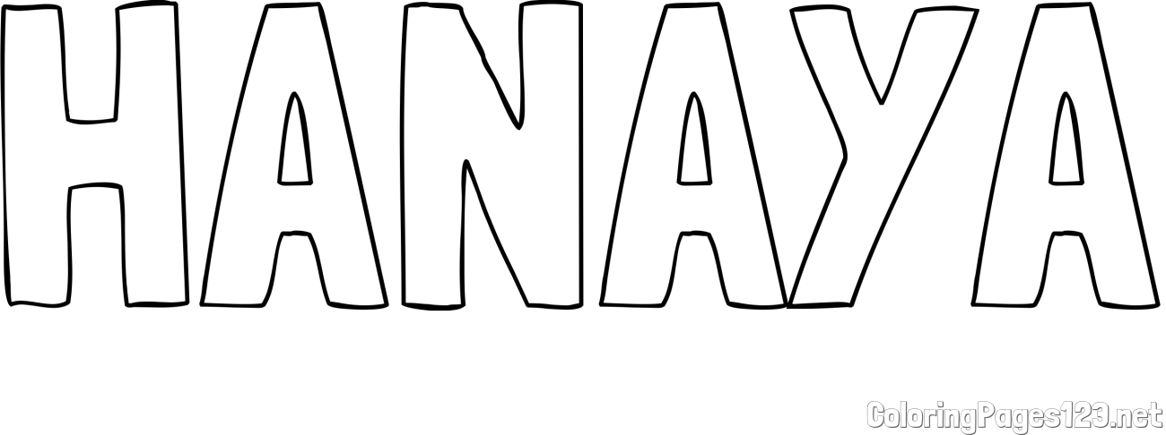 HANAYA Coloring Page
