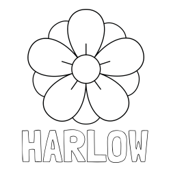 Online Created Coloring Page - HARLOW Coloring Page alongside Flower Without Stem Coloring Page