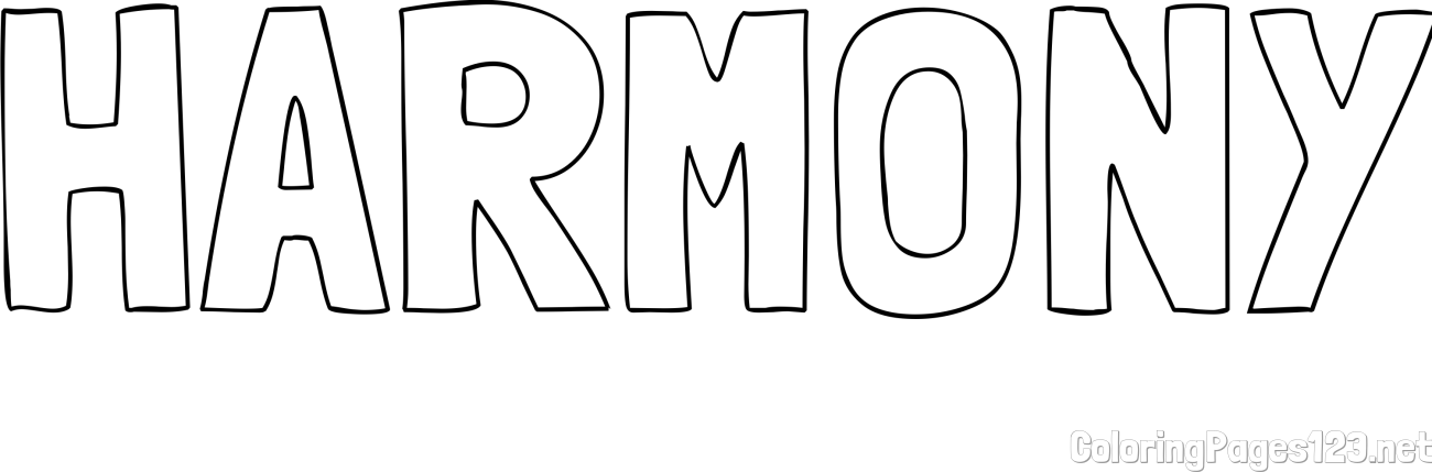 HARMONY Coloring Page