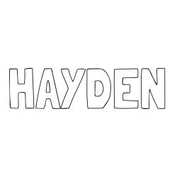 Online Created Coloring Page - HAYDEN Coloring Page