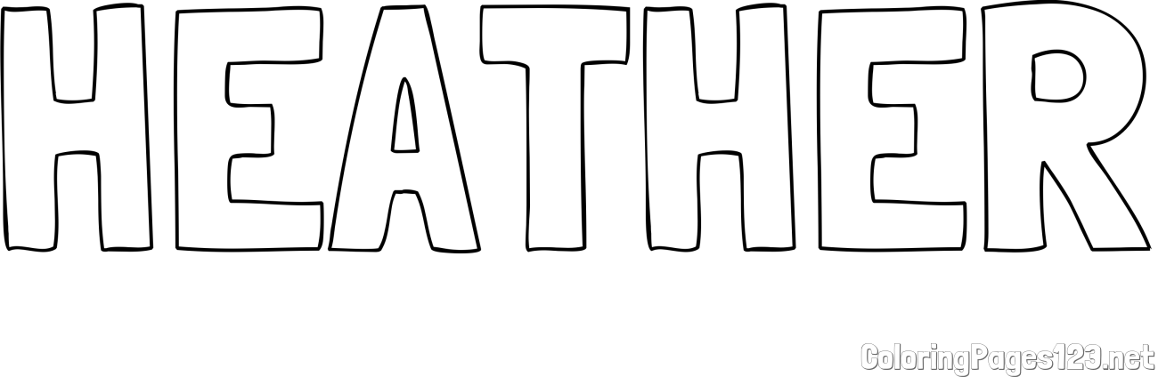 HEATHER Coloring Page