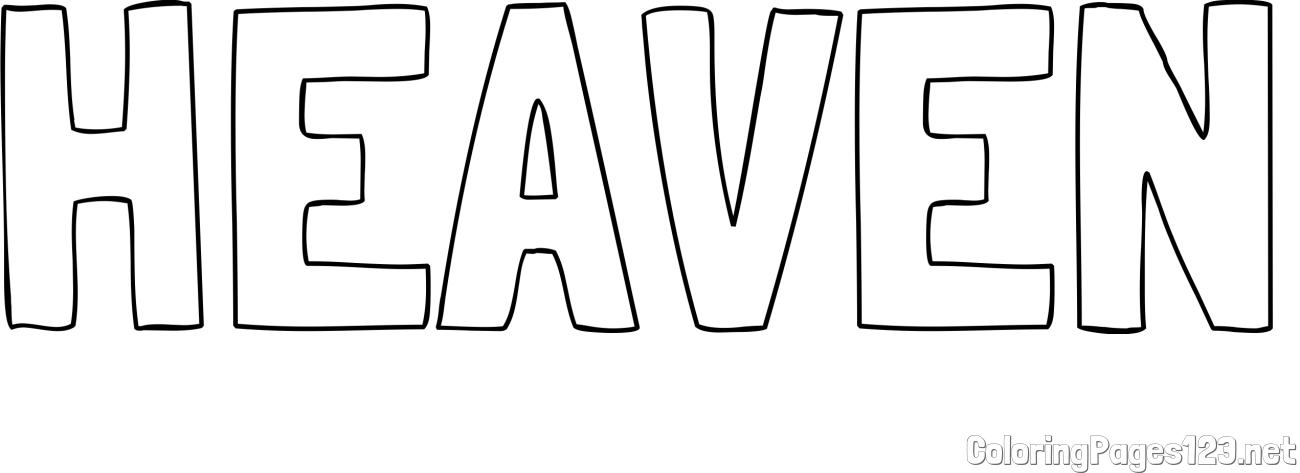 HEAVEN Coloring Page