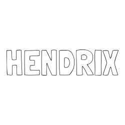 Online Created Coloring Page - HENDRIX Coloring Page