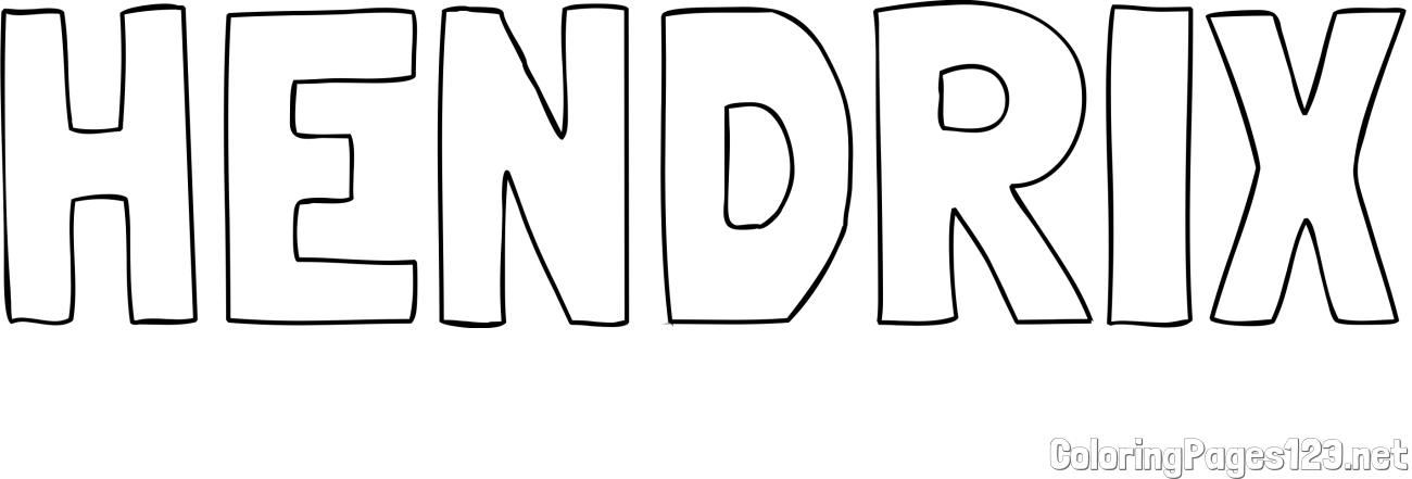 HENDRIX Coloring Page