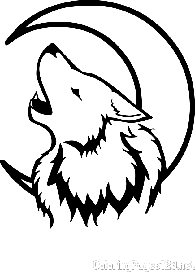 Howling Wolf Coloring Page