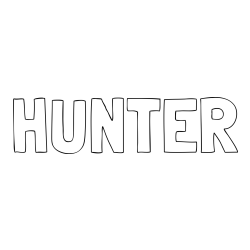 HUNTER Coloring Page