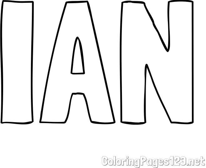 IAN Coloring Page