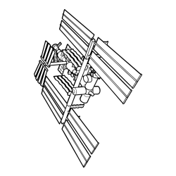 International Space Station Coloring Page - Realistic and Detailed