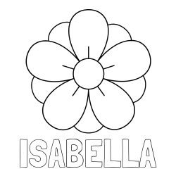 Online Created Coloring Page - ISABELLA Coloring Page and Flower Without Stem Coloring Page