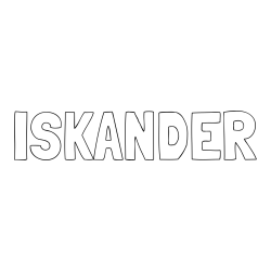 Online Created Coloring Page - ISKANDER Coloring Page