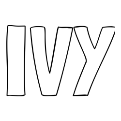 IVY Coloring Page