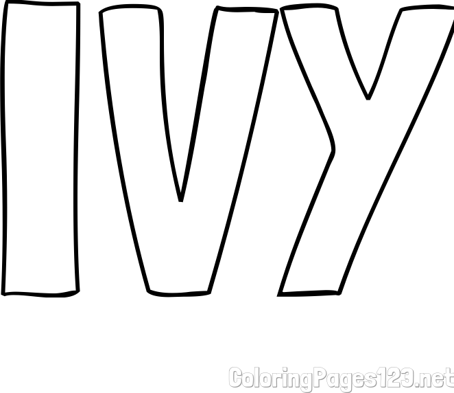 IVY Coloring Page