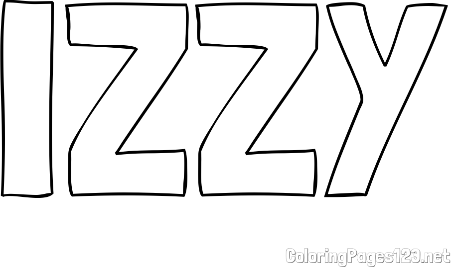 IZZY Coloring Page