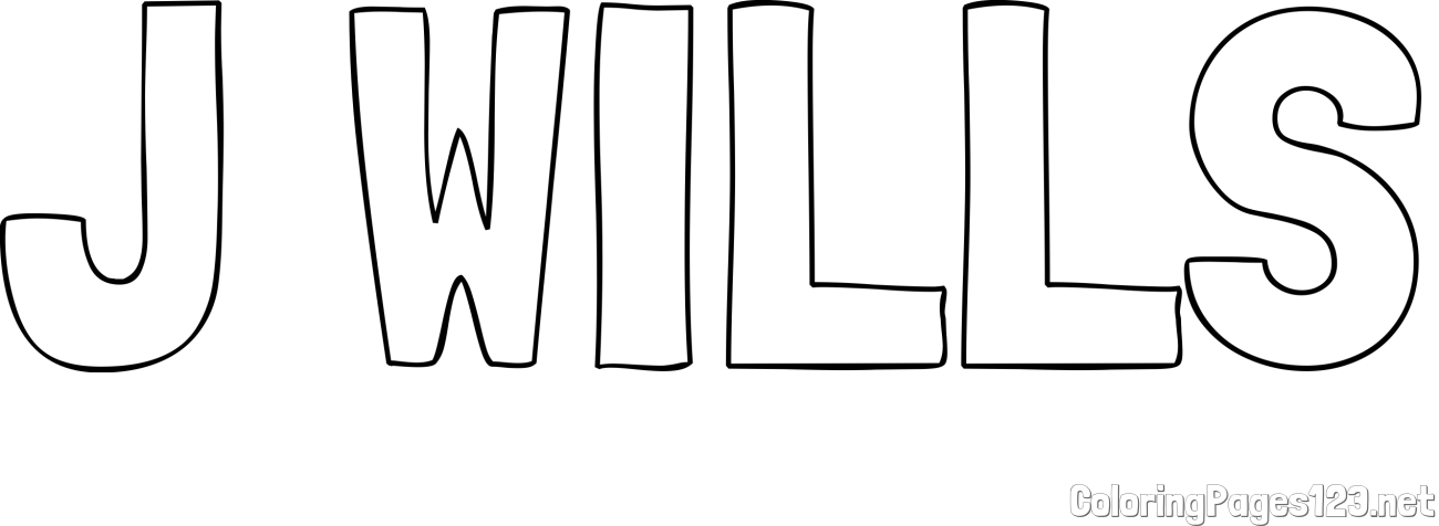 J WILLS Coloring Page