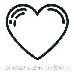 Online Created Coloring Page - JACKSON ALEXANDER HARDY Coloring Page and Free Printable Coloring Page of a Heart